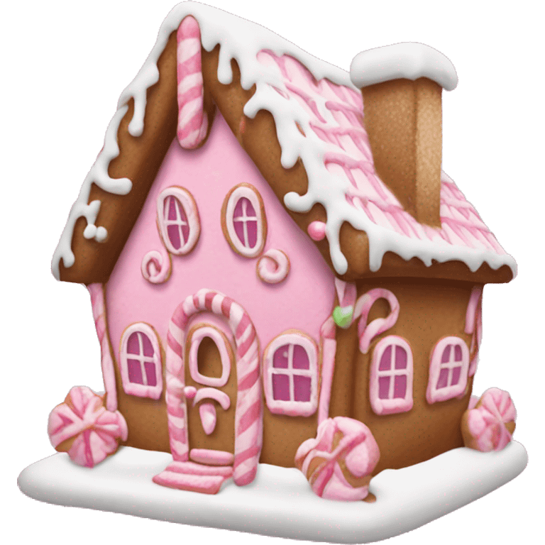 pink gingerbread house emoji