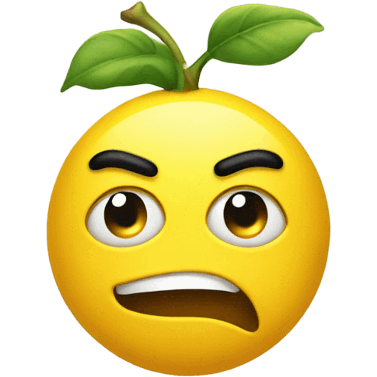 yellow emoji pulling a face raising one eyebrow  emoji