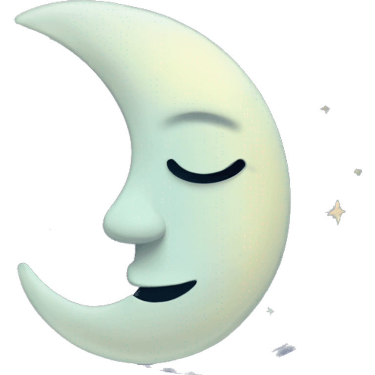 Smiling moon sleeping peacefully  emoji