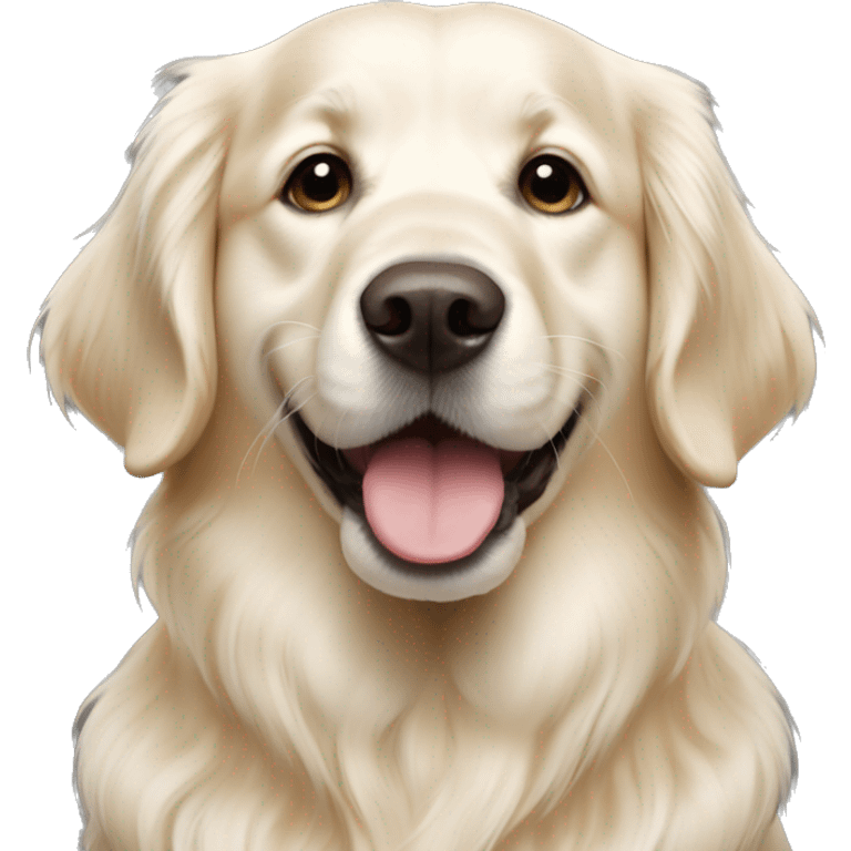 English cream golden retriever emoji