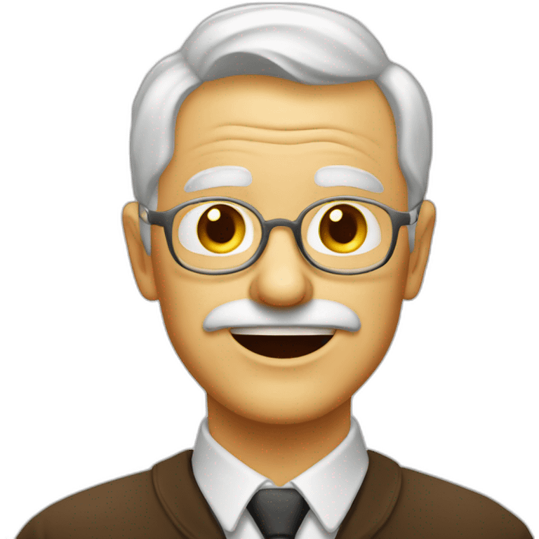 Old man belgium gold hair dinking coffee emoji