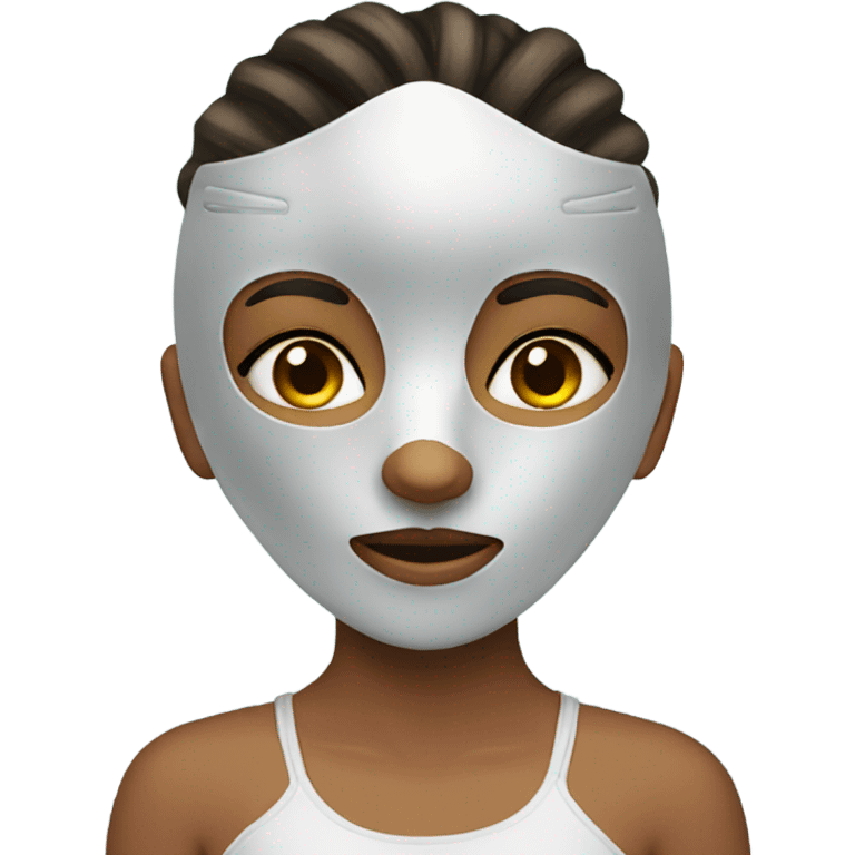 girl doing mask emoji