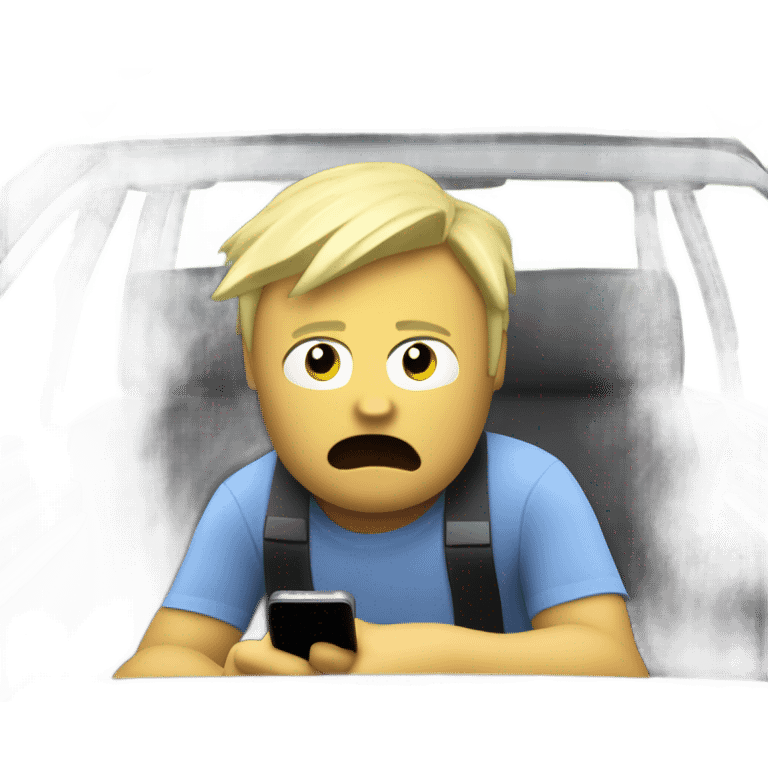 Roblox Noob in a car asking how do I talk emoji