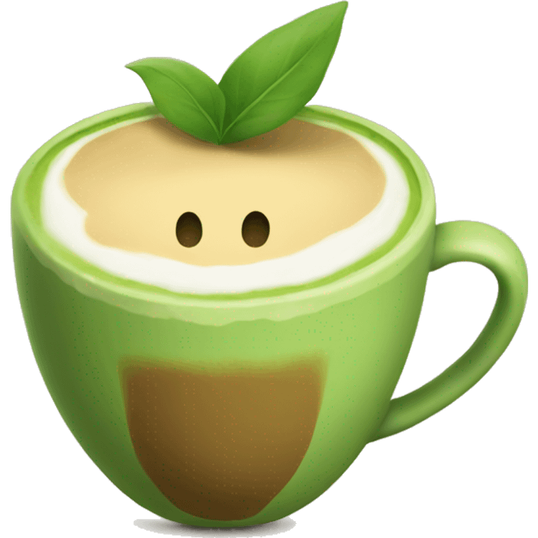 Matcha latte apple style emoji  emoji