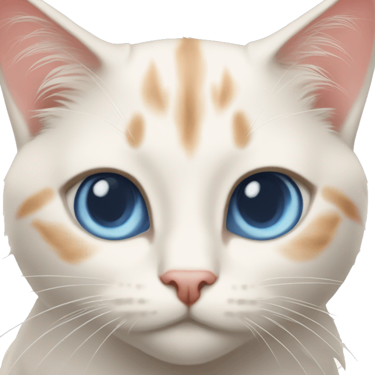 Flame point cat blue eyes emoji