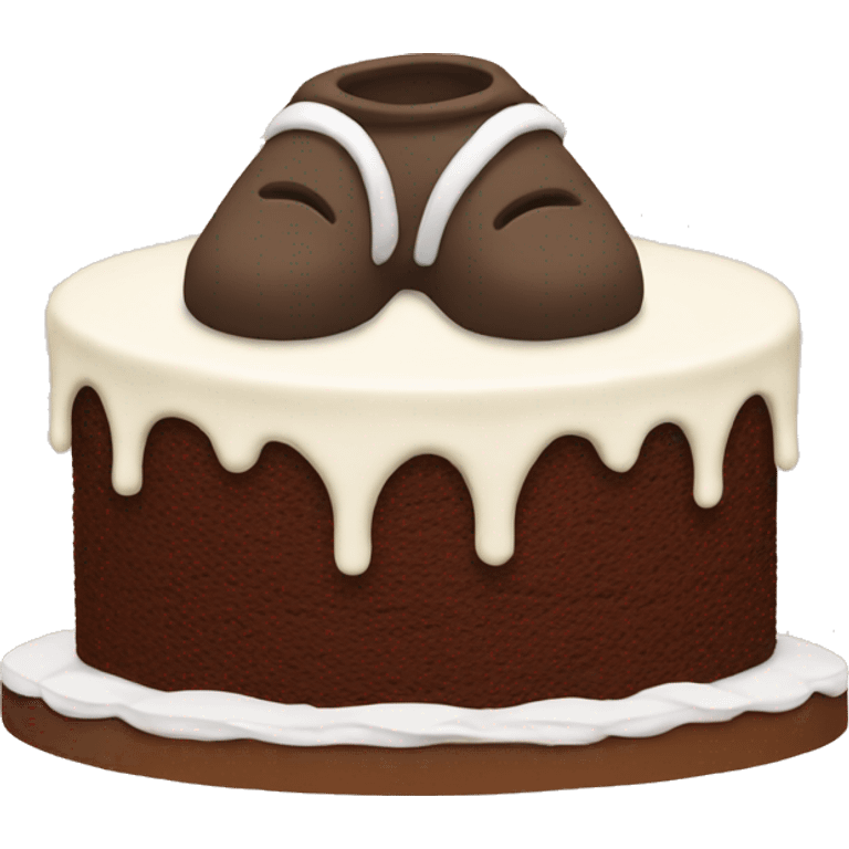 Cake with legs emoji