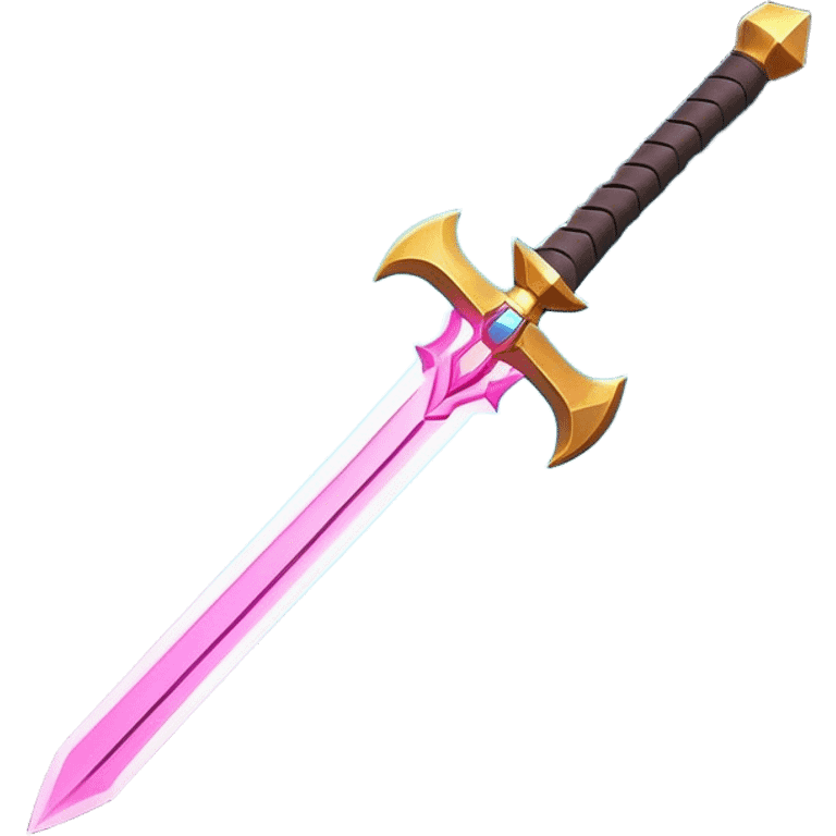 Clash of Clans aesthetic: Cinematic Playful Laser Sword Emoji, rendered in a 3D vector-style similar to standard emojis with minimal shading and bold, simplified shapes. A compact, vibrant energy blade with a neon-hued, glowing edge and futuristic hilt, softly glowing with a radiant cosmic charm. Simplified yet unmistakably iconic, highly detailed and consistent, glowing with a soft pulsating brilliance and high shine. Stylized with a touch of interstellar elegance and a soft glowing outline, capturing the essence of a legendary energy blade with a friendly, playful manner! emoji