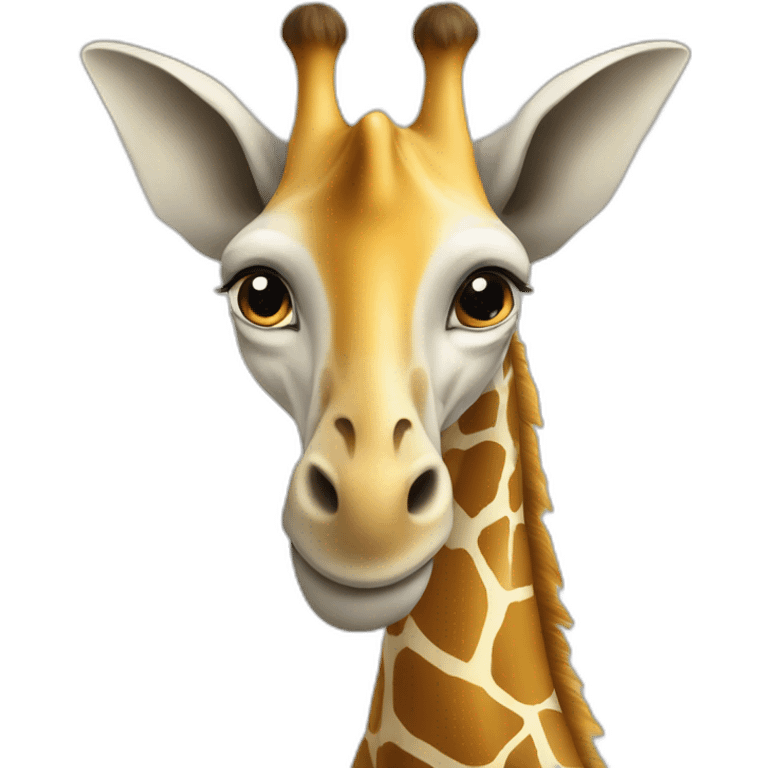 Girafe sur elephant emoji