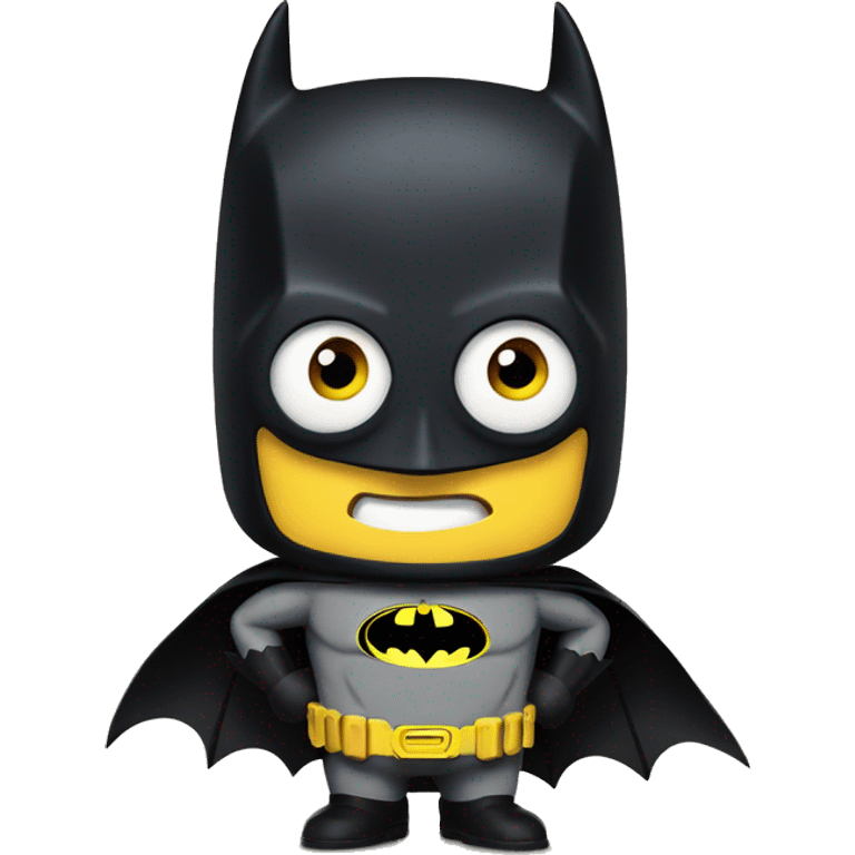 batman with a minion from despicable  emoji