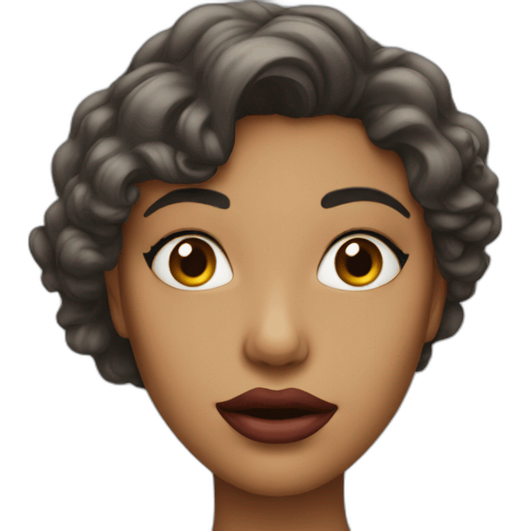 lady with big lips emoji