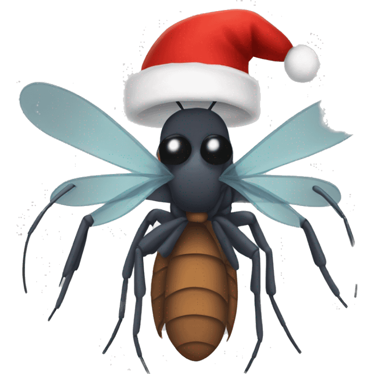 Christmas hat mosquito  emoji