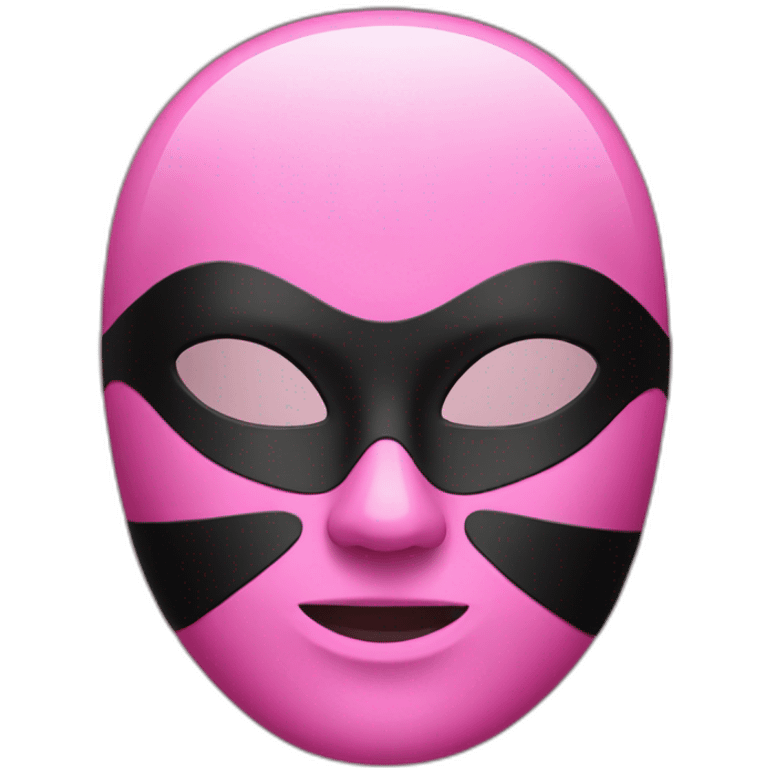 Pink and black sheisty mask emoji