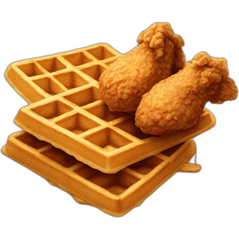 Fried Chicken and waffles emoji