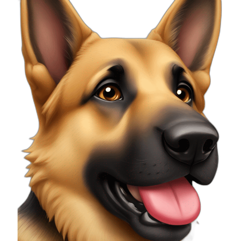 German shepherd kissing  emoji