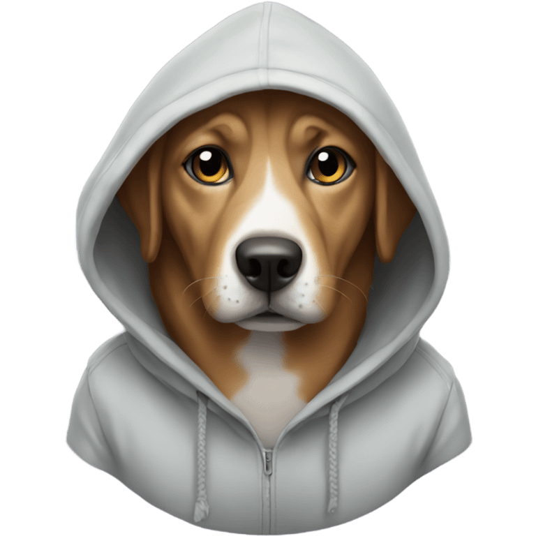 Dog wearing hoodie  emoji