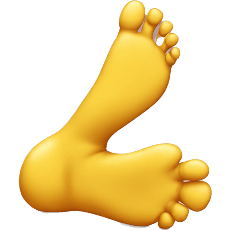 yellow emoji smelling his feet with only big toes  emoji