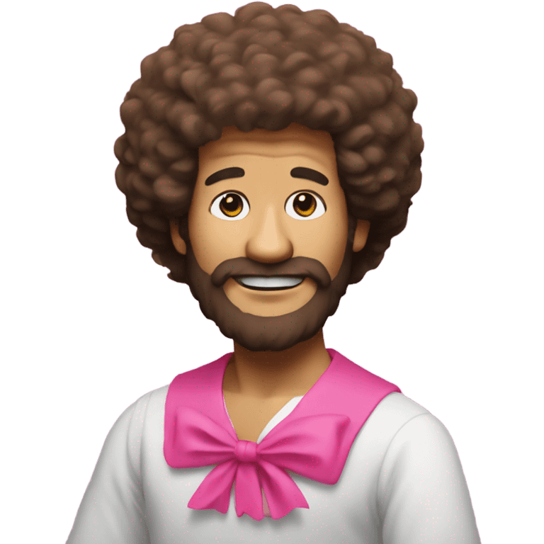 Bob Ross in a bright pink tutu  emoji