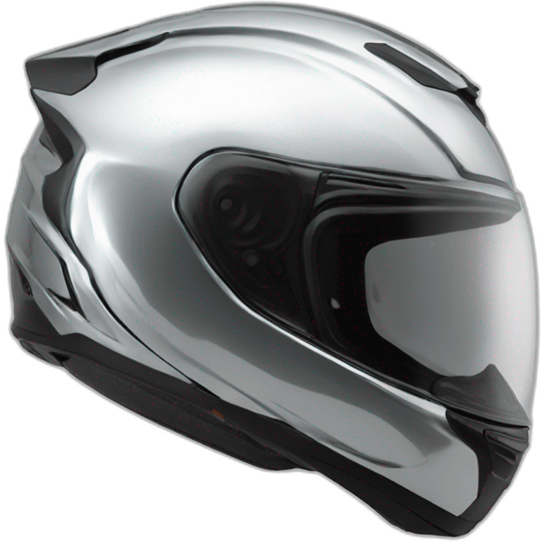 thunder chrome motorcyle helmet emoji