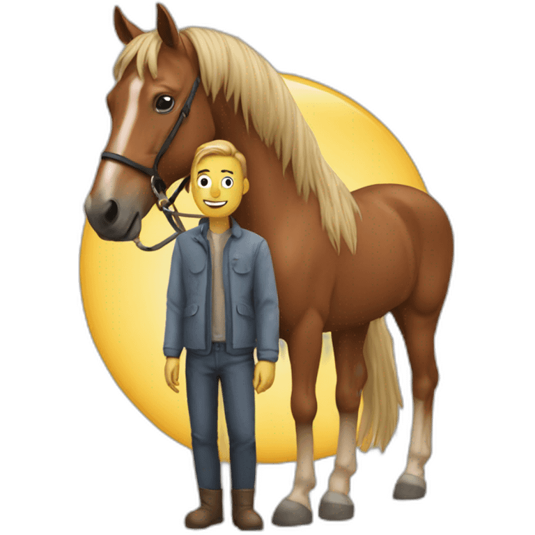 Horse with a human emoji