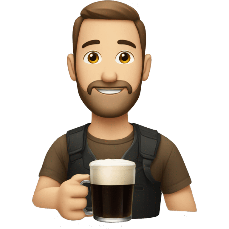 Man drinking a pint of Guinness  emoji