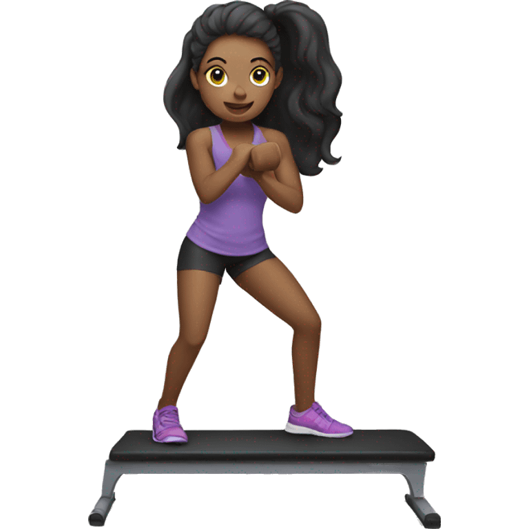 Girl doing a workout emoji