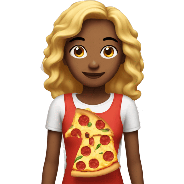 girl with pizza  emoji