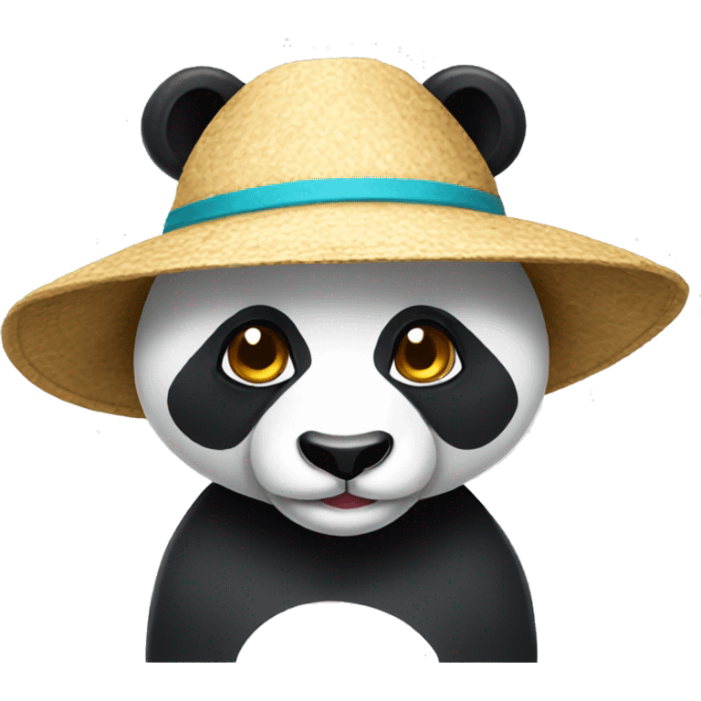 Panda wearing sun hat  emoji