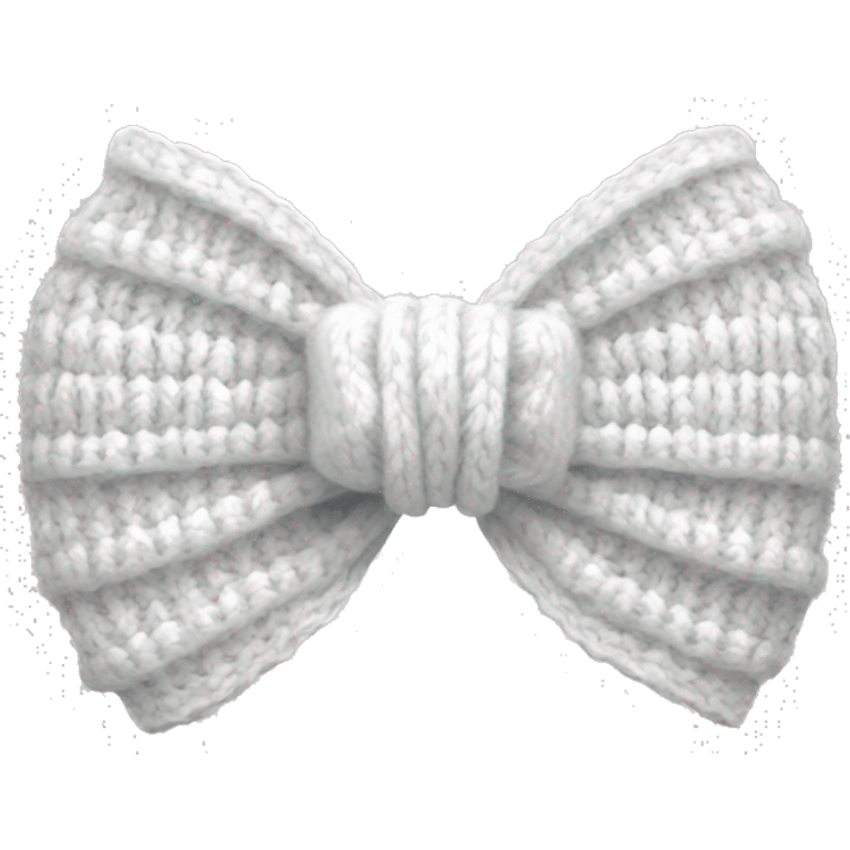 White Knitted bow  emoji