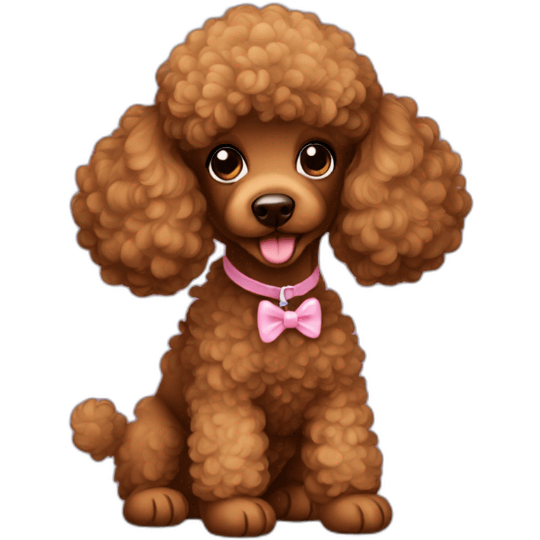 Kiss brown poodle emoji