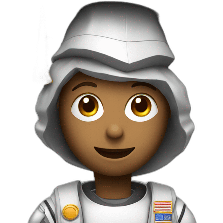 An astronaut with graduation hat emoji