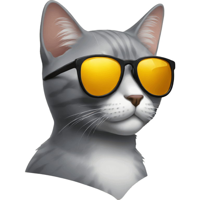 Cat with sunglasses emoji