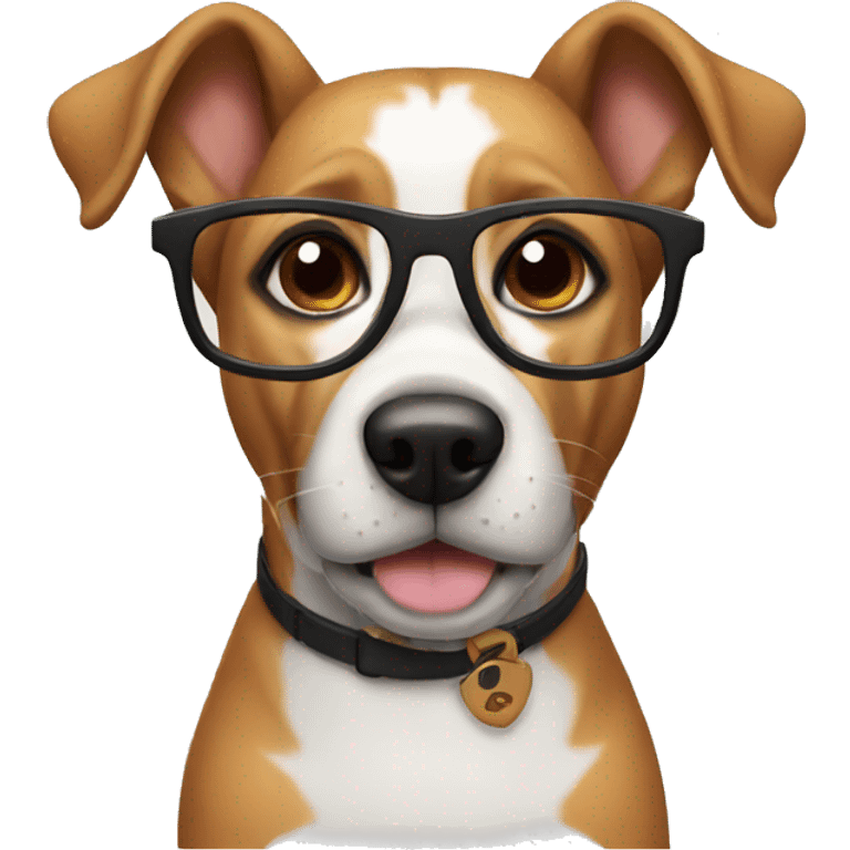 Dog with glasses  emoji