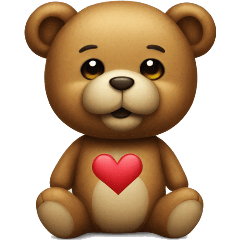 Teddy bear blowing a kiss emoji