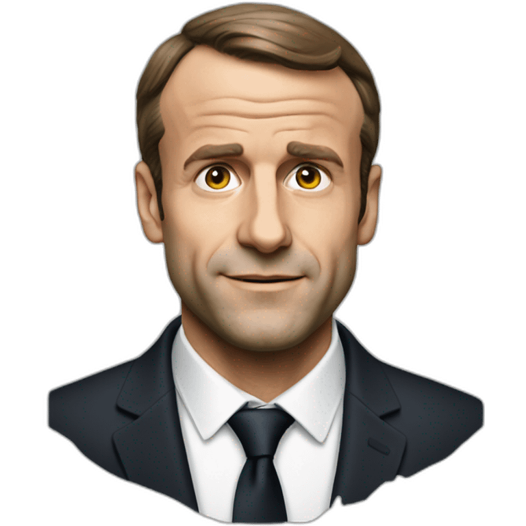 Macron tape migrant emoji