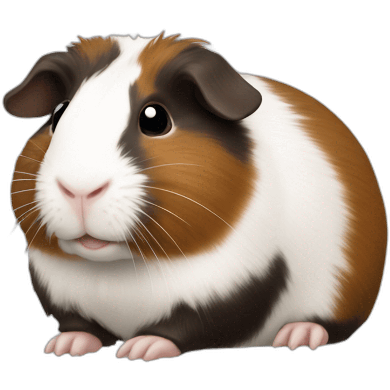 GuineaPig noir marron blanc emoji