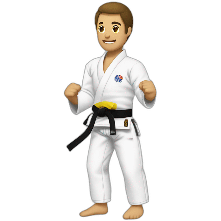 Casal lutando jiu jitsu emoji