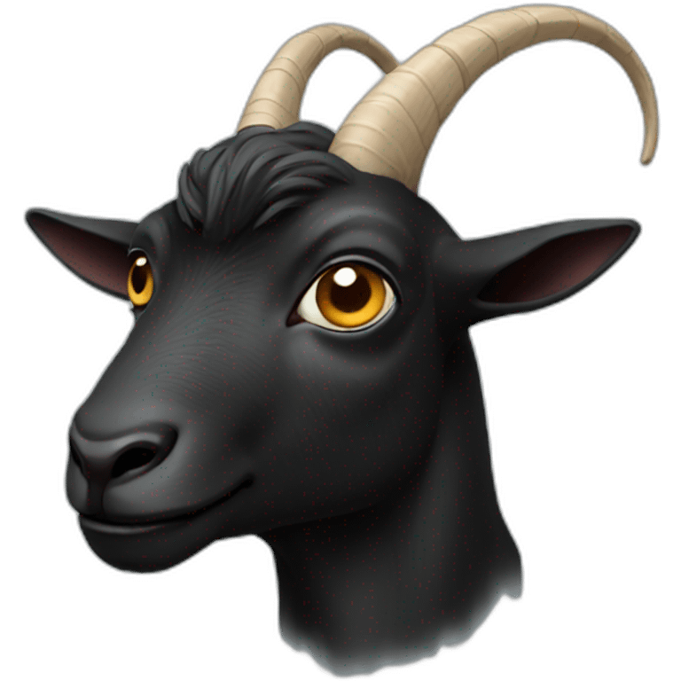 Black goat  emoji