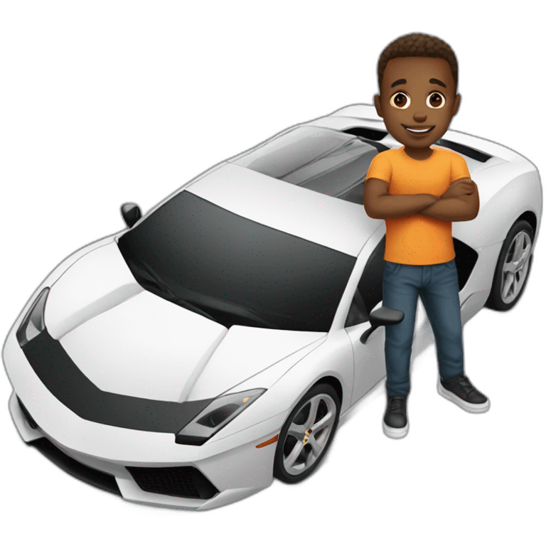 boy in a supercar  emoji