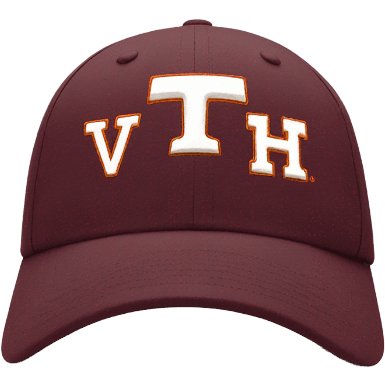 single maroon virginia tech VT baseball cap emoji