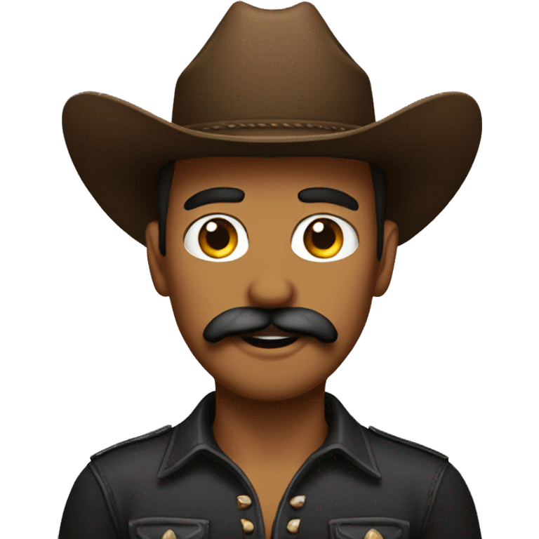 Cowboy with handlebar mustache emoji