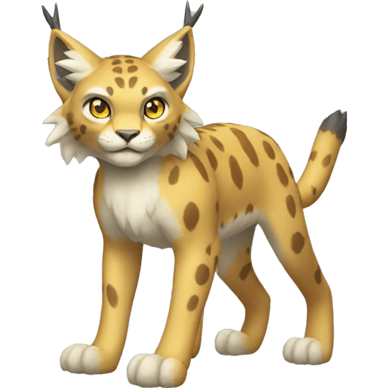 Electric-type Fakémon-Lynx full body emoji