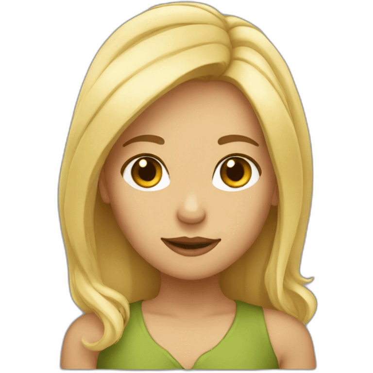 Blond therian girl emoji