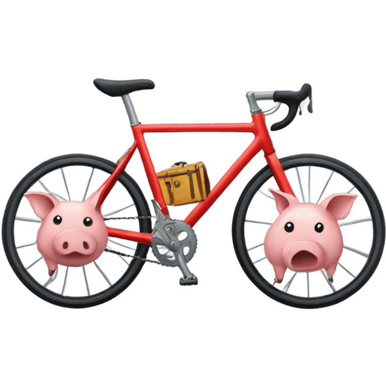 A bike horn with pig feet  emoji