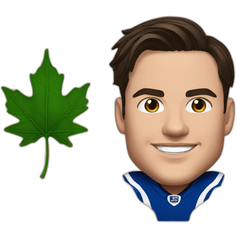 auston matthews with de leaf emoji