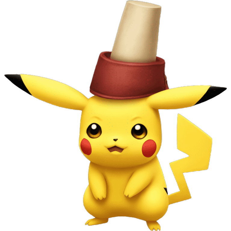 The pikachu with ottoman hat emoji