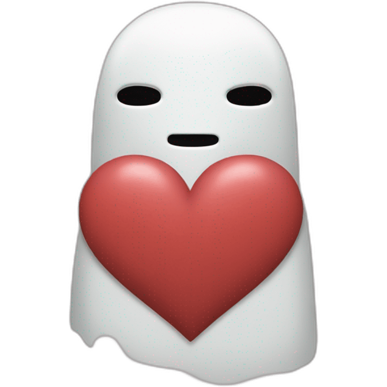 Spirited away no-face character in love with hearts emoji