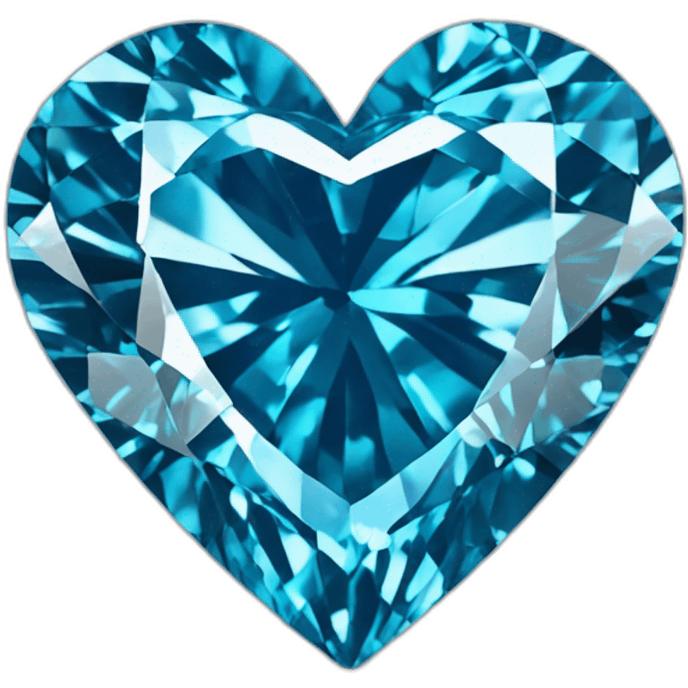 Heart shaped 56-carat blue diamond emoji