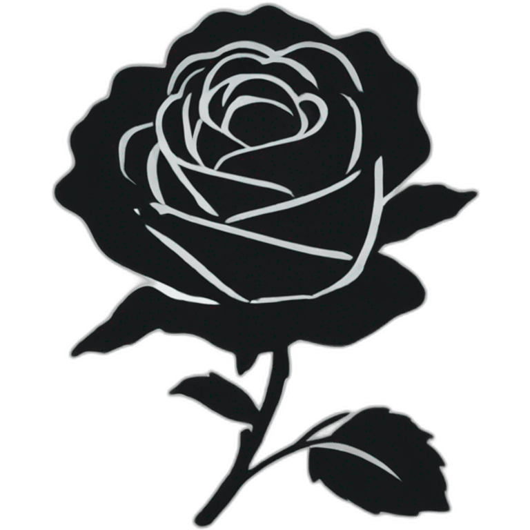 Silhouette rose emoji