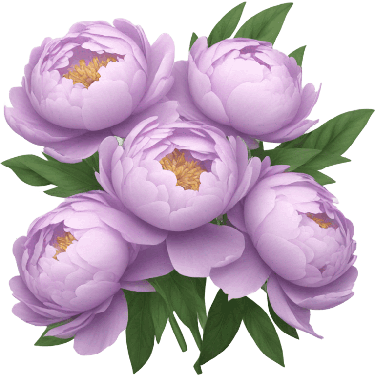 Light purple peonies bouquet  emoji