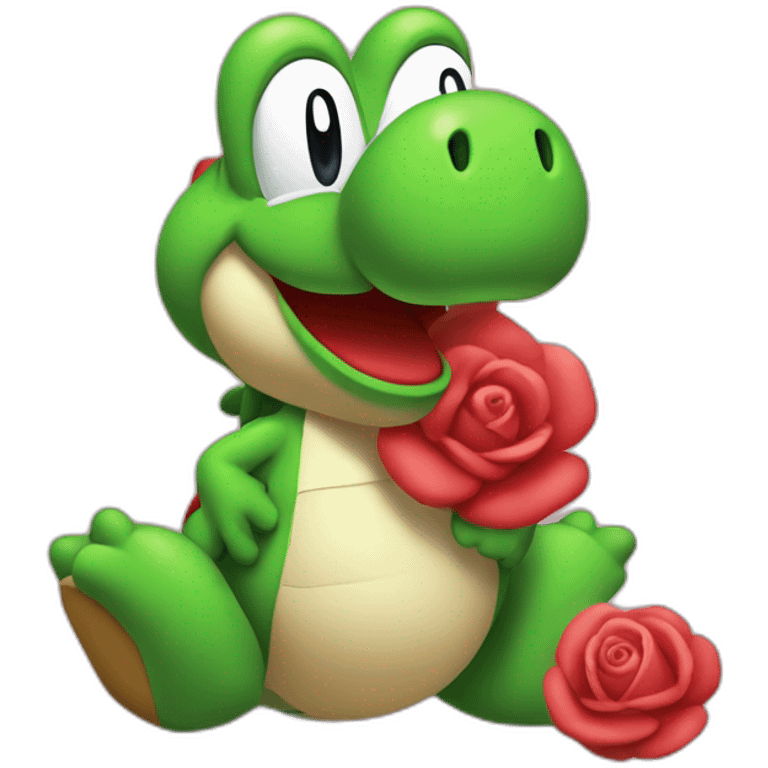 yoshi rose qui et sur mario emoji